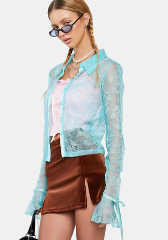 Tide Is High Lace Button Up Shirt