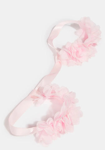 Pink Daisy Tye Cuffs