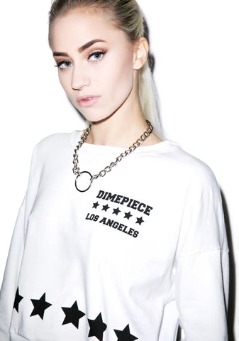 All Star Crop Crewneck - Black