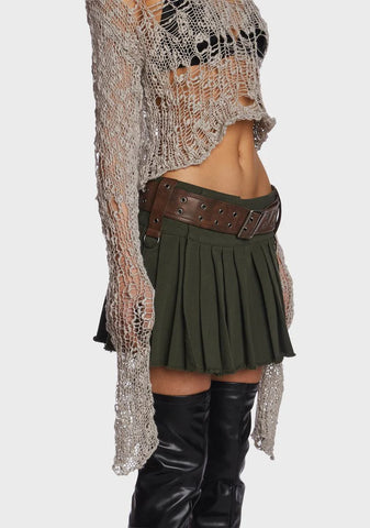 Echo Open Weave Crop Sweater