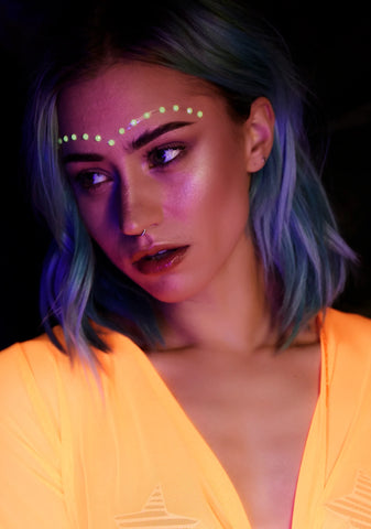 Kush Lit Gamma Glow In The Dark Face Gems