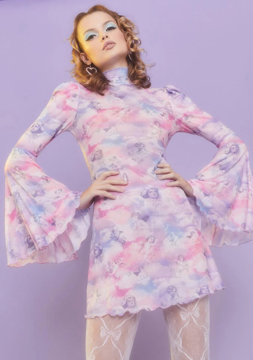 On Cloud Nine Bell Sleeve Dress