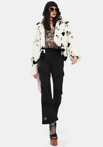 Vegan Suede Tassel Pants