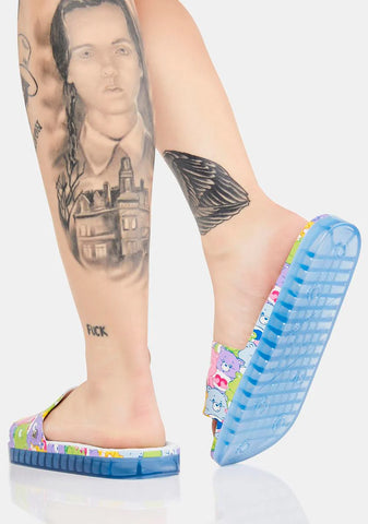 Blue Care Bears Beach Slide Sandals