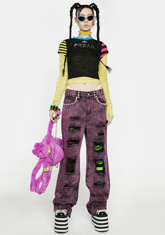 Candy Mischief Wide Leg Jeans