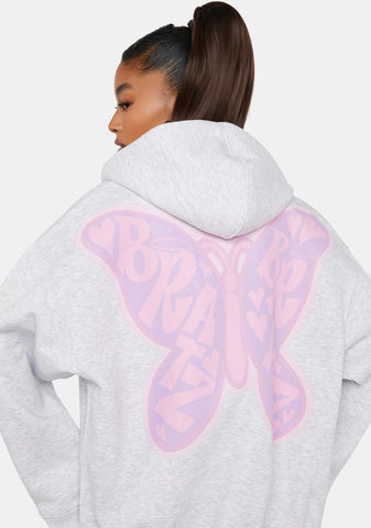x Bratz Printed Oversized Zip Through Hoodie