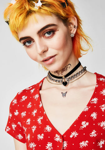 Love Is Dead Heart Choker