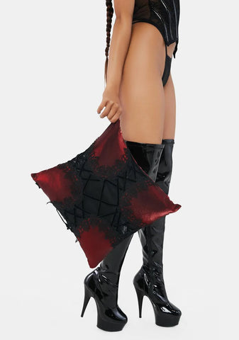 Twisted Gothic Cross-Shaped Pillow