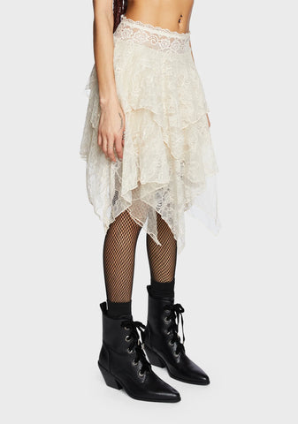 With Bated Breath Lace Skirt