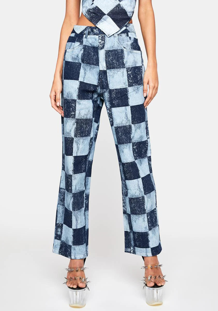 Chess Gal High Waist Pants