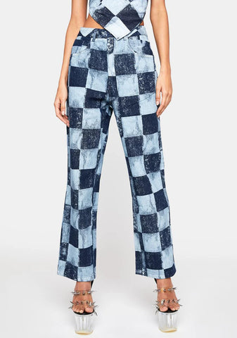 Chess Gal High Waist Pants