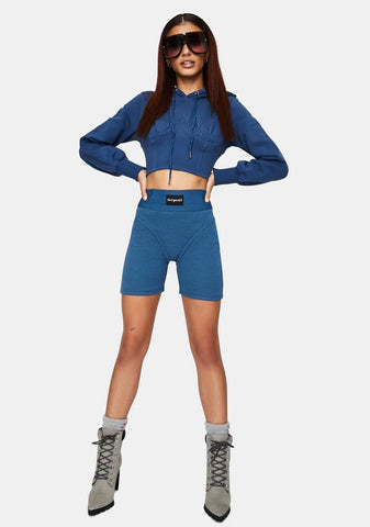 The Cobalt Cropped Hoodie