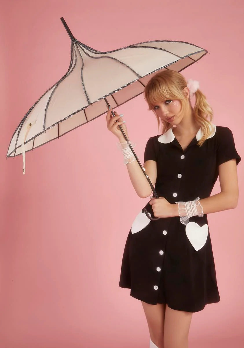 Cream My Fair Lady Pagoda Umbrella