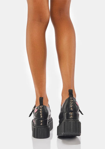 Heart On Sleeve Platform Mary Janes