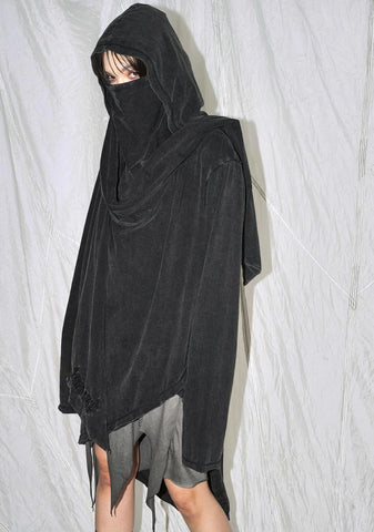 Synth Unisex Hooded Wrap Shirt