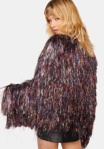 Fancy Multi Tinsel Fringe Jacket