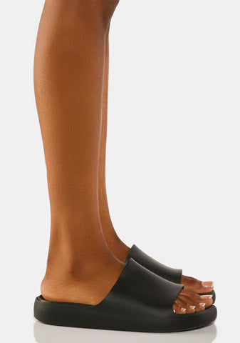 Black Cloud Slide Sandals