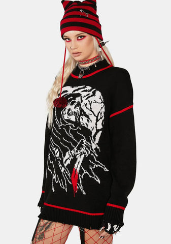 Fear The Reaper Oversized Sweater