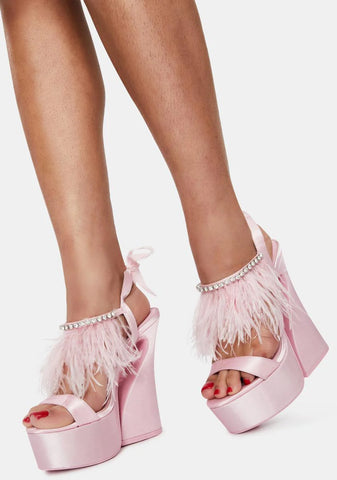 Turn Up The Glam Feather Heels