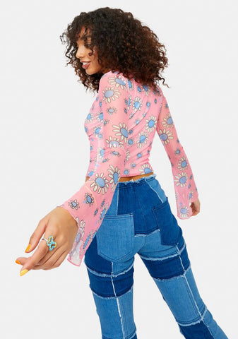 Mellow Mindset Mesh Crop Top