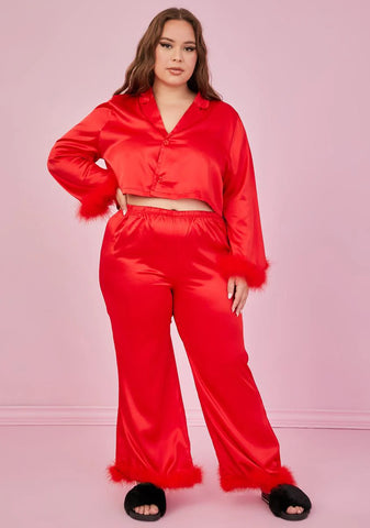 True Lover's Quarrel Satin Pajama Shirt