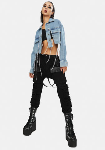 U Walk In Chained Denim Jacket