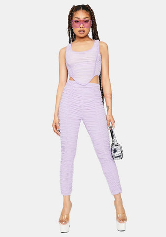 When We Drive Ruched Leggings Set