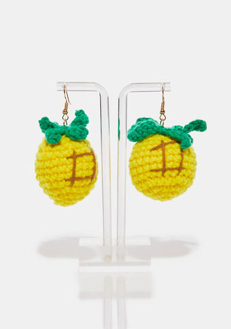 Low Hanging Fruit Crochet Earrings
