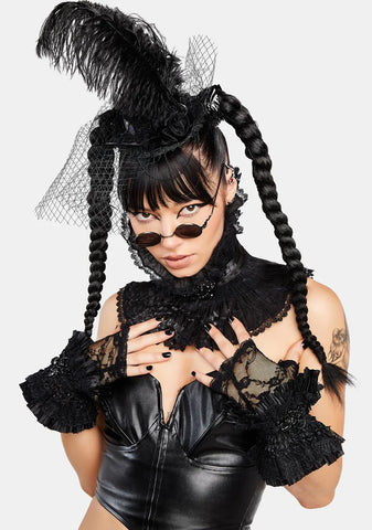 Beautiful Apocalypse Gothic Lace Ruffle Gloves