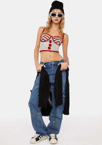 Killer Clown Bustier Top