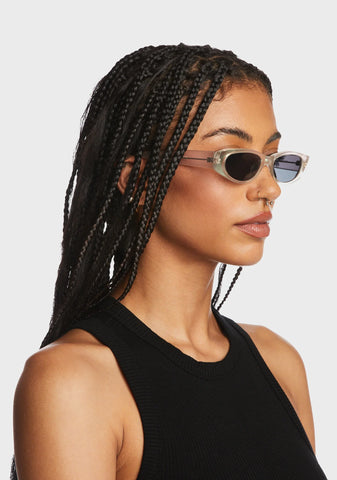 Iridescent Cat Sunglasses - Green