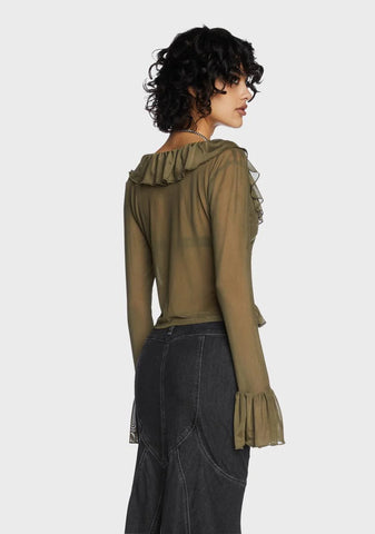 Familiar Patterns Mesh Blouse