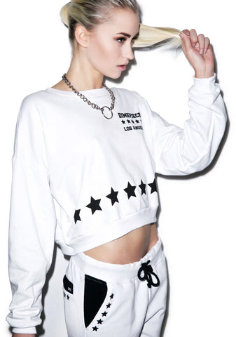All Star Crop Crewneck - Black