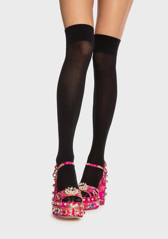 Annie Embellished Platform Heels