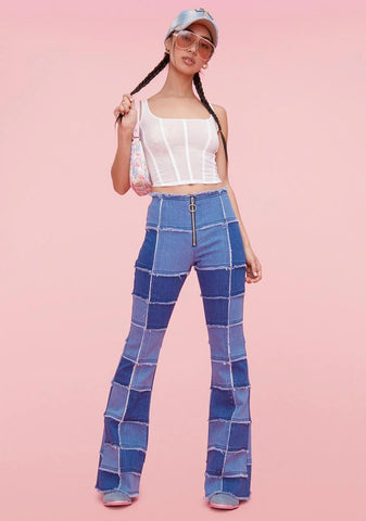 Icy Get Lucky Mesh Corset Top