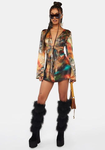 Orbit Satin Mini Dress