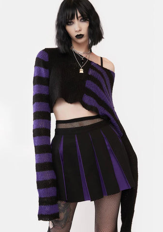 State Of Ruin Pleated Mini Skirt