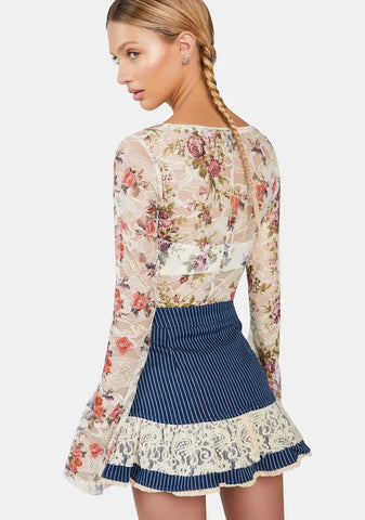 Once Loved Floral Corset Top