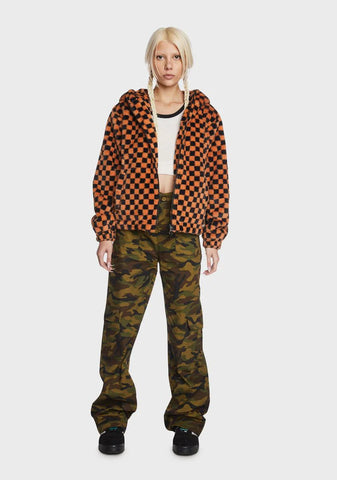 Checkered Hoodie Jacket