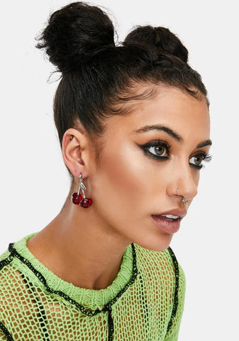 Nice Stems Cherry Stud Earrings