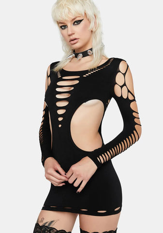 Blessed & Distressed Mini Dress