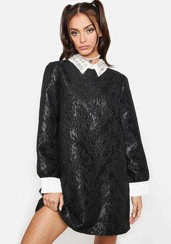 Figure Jacquard Mini Dress