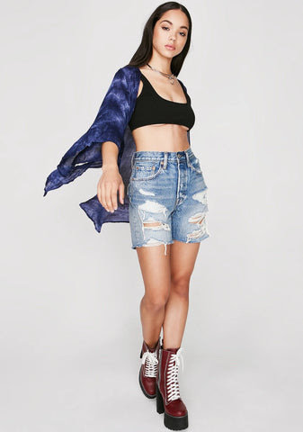 Stormy Skies Tie Dye Kimono