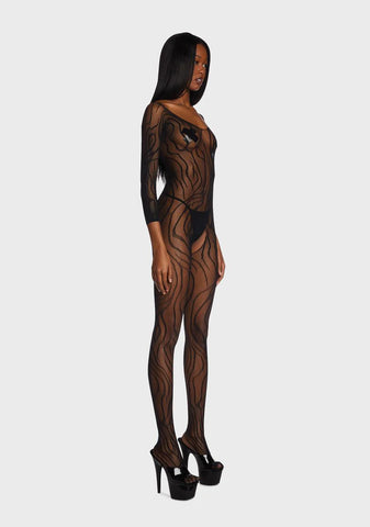 Eye Of The Tiger Fishnet Bodystocking