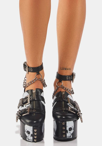 Through The Night Chunky Platform Wedges