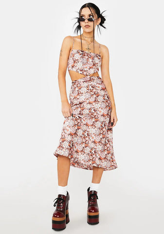 On The Market Floral Midi Dress