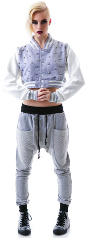 The  Margot Studded Crop Bomber