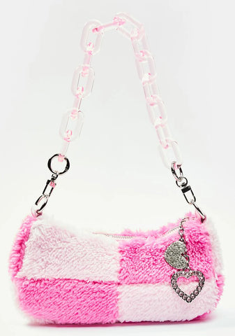 Spoil Myself Fuzzy Shoulder Bag