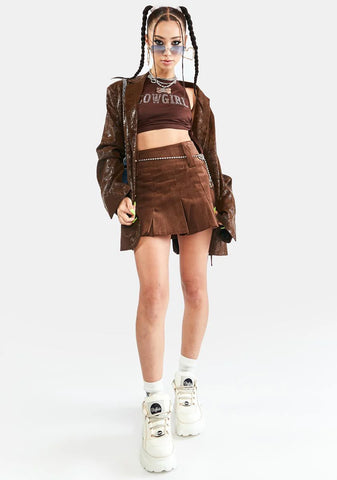 Y2K Corduroy Mini Skirt