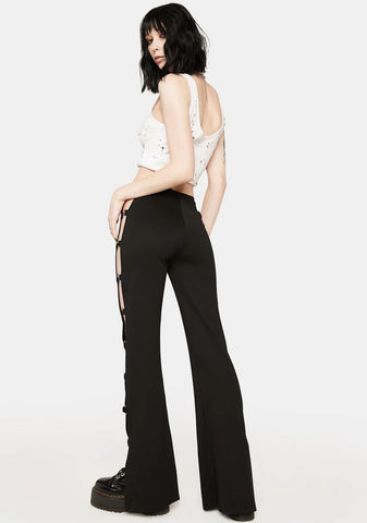 Open Ring Flared Pants